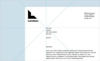 Landsec 商业地产公司品牌命名 企业形象设计与几何L字母logo设计